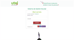 Desktop Screenshot of escolares.utel.edu.mx